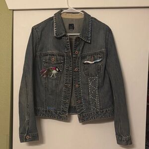 GAP Blue Denim Jacket with Embroidery